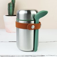 Stainless Steel Food Flask and Spoon