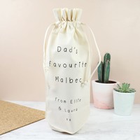 Personalised 'Favourite Wine' Bottle Bag