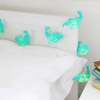 House of Disaster Origami Diplodocus Dinosaur String Lights