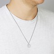 Lisa Angel Engraved Men's Personalised Spinning Disc Necklace