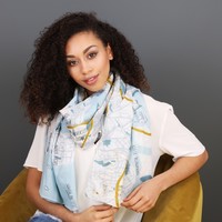 Illustrated Sydney Map Scarf