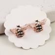 Lisa Angel Ladies' Delicate Boho Small Bee Stud Earrings in Rose Gold