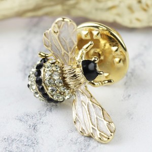 Enamel and Crystal Bumblebee Pin