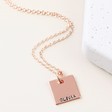 Lisa Angel Ladies' Delicate Hand-Stamped Personalised Name Small Charm Necklace