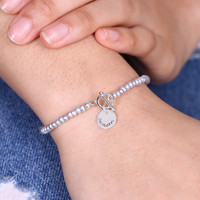 Personalised Seed Pearl and Toggle Bracelet