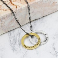 Men's Personalised Hoop Pendant Necklace
