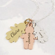 Mother's Personalised 3 People Family Necklace