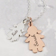 Ladies' Personalised 2 People Family Necklace