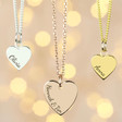 Ladies' Personalised Sterling Silver Heart Charm Necklace