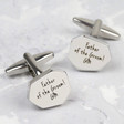 Lisa Angel Personalised Men's Silver Cut Wedding Cufflinks