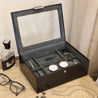Stackers 8 Piece Watch Box in Black