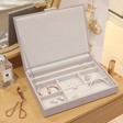 Lisa Angel Stackers Classic Jewellery Box Lid in Taupe