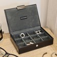 Lisa Angel Men's Stackers Mini Jewellery Box Lid in Black