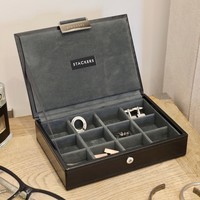 Stackers Mini Jewellery Box Lid in Black
