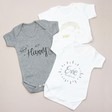 Lisa Angel Kids Personalised Solar System Short Sleeved Babygrow