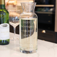 Engraved Glass Wine Carafe