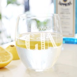 Personalised 'Gin' Glass Tumbler