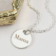 Lisa Angel Engraved Personalised Sterling Silver Disc Necklace