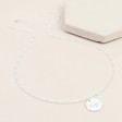 Lisa Angel Ladies' Hypoallergenic Personalised Sterling Silver Hammered Disc Necklace