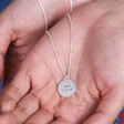Ladies' Personalised Sterling Silver Disc Necklace