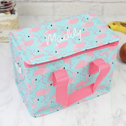 Personalised Sass & Belle Flamingo Lunch Bag