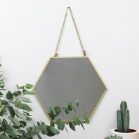 Large Geometric Gold Mirror