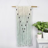 Turquoise and Cream Rope Wall Hanging