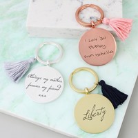 Personalised Engraved Metal Disc Keyring