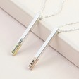 Lisa Angel Ladies' Engraved Personalised Dipped Silver Slim Bar Necklaces