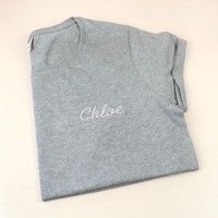 Ladies' Personalised Embroidered Name T-Shirt