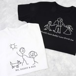 Men's Personalised 'Your Drawing' Slim Fit T-Shirt