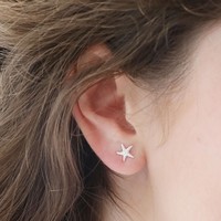 Sterling Silver Starfish Stud Earrings
