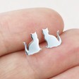 Lisa Angel Ladies' Hypoallergenic Sterling Silver Shiny Cat Stud Earrings