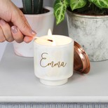 Personalised Paddywax Iridescent Cotton & Teak Scented Candle