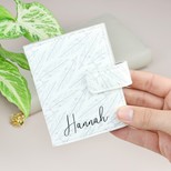 Personalised Feather Print Card Holder
