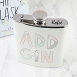 Personalised Pastel 'Add Gin' Hip Flask