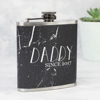 Personalised Stainless Steel 'Daddy Since' Hip Flask