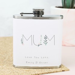 Personalised Stainless Steel 'Mum' Hip Flask
