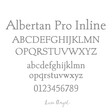 Albertan Pro Inline Font Collage