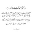Graphic of Annabelle Font for the Personalised Floral Mum Wine Glass