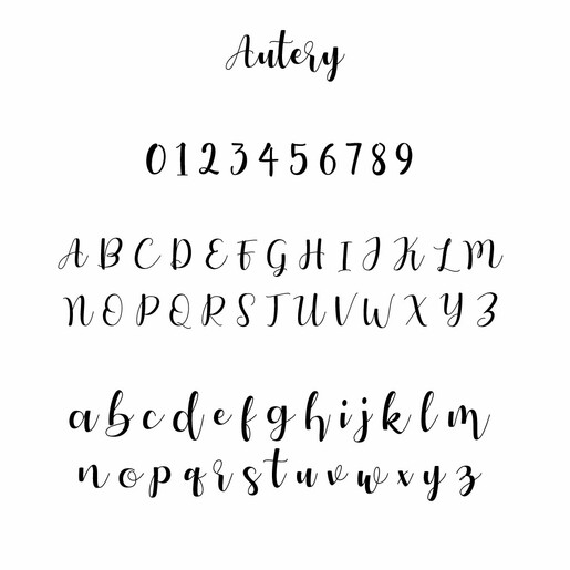 Graphic of Autery Font