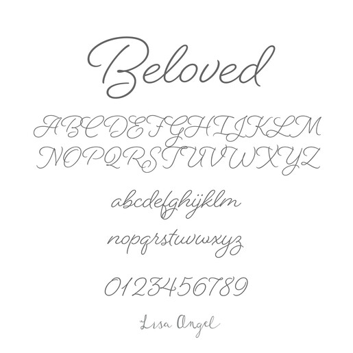 Graphic of Beloved Font