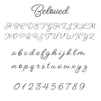 Personalisation Font Example For Personalised Clouds and Stars White Jewellery Box