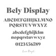 Bely Display font collage
