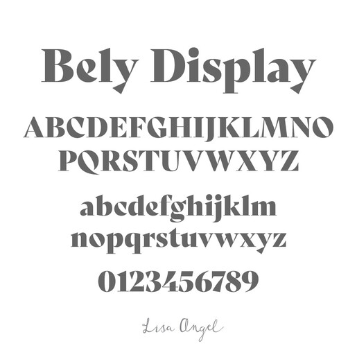 Bely Display Font Collage Lisa Angel Bely Display Font Collage