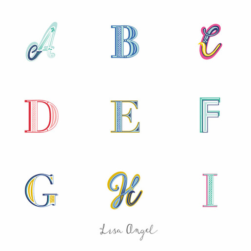 A to I Lisa Angel Circus Font