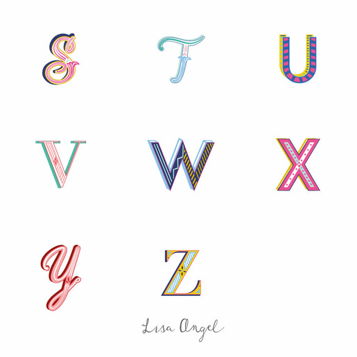 S to Z Lisa Angel Circus Font