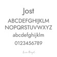 Jost font graphic for the Men's Personalised Woven Leather Bracelet