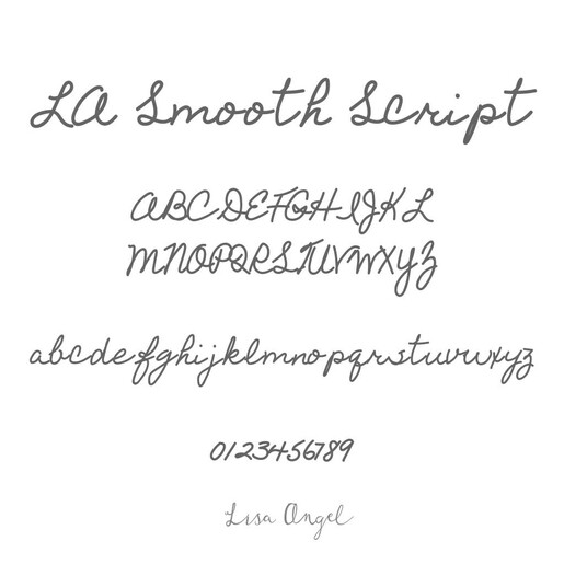 Lisa Angel Smooth Script font