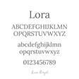 Lora font graphic for the Men's Personalised Woven Leather Bracelet